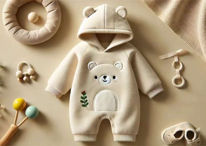 RS 149 Bear Design Long-Sleeve Baby Jumpsuit: A Detailed Guide by TheSpark Shop