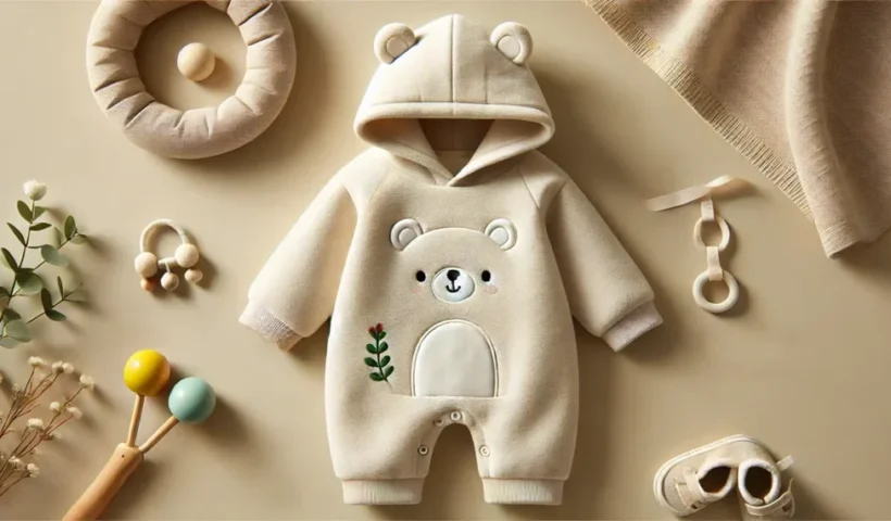 RS 149 Bear Design Long-Sleeve Baby Jumpsuit: A Detailed Guide by TheSpark Shop